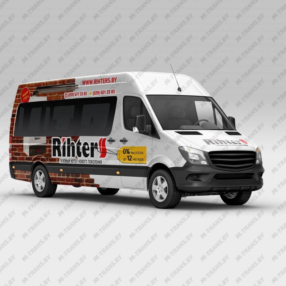 Реклама на маршрутках для Газовые котлы «Rihters»