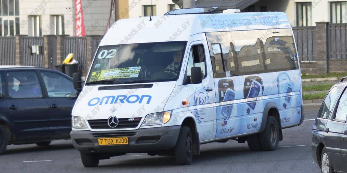 Реклама на маршрутках для Omron